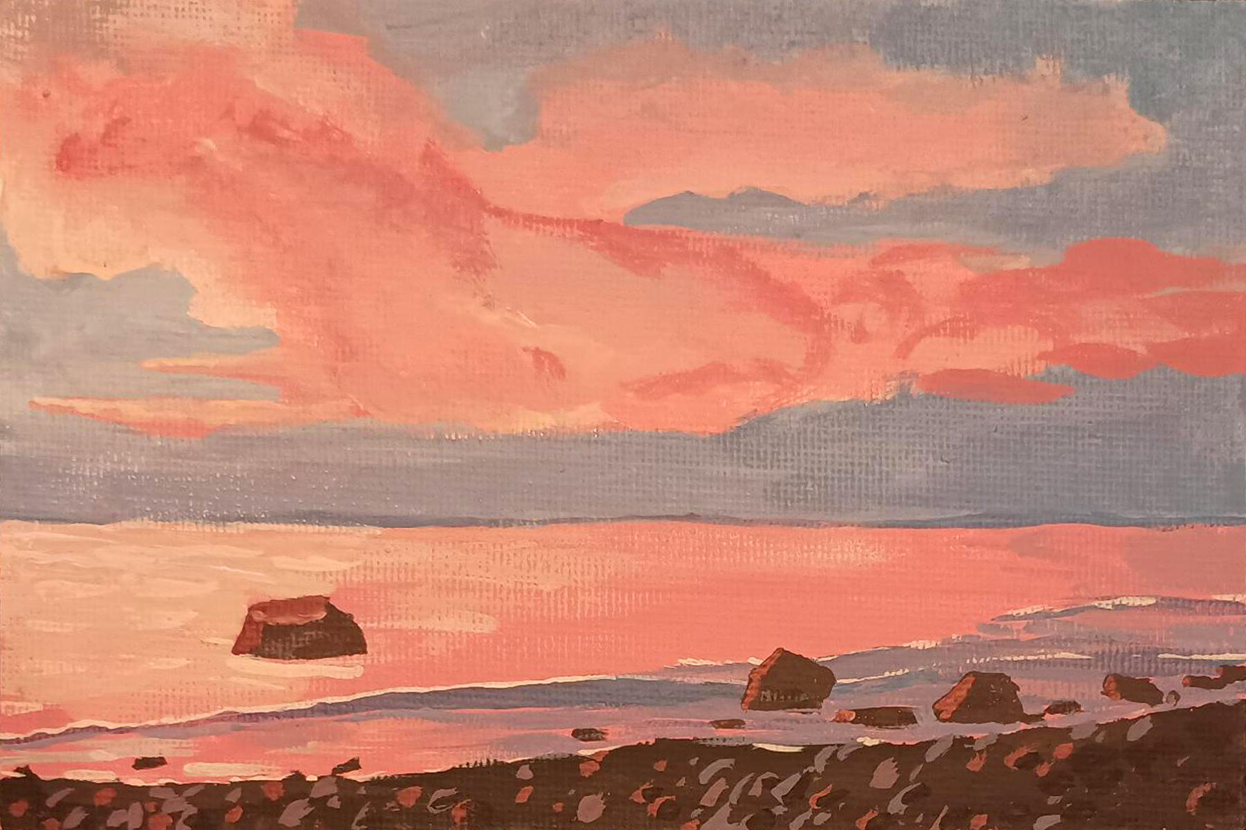 Hastie Lake Beach Sunset
